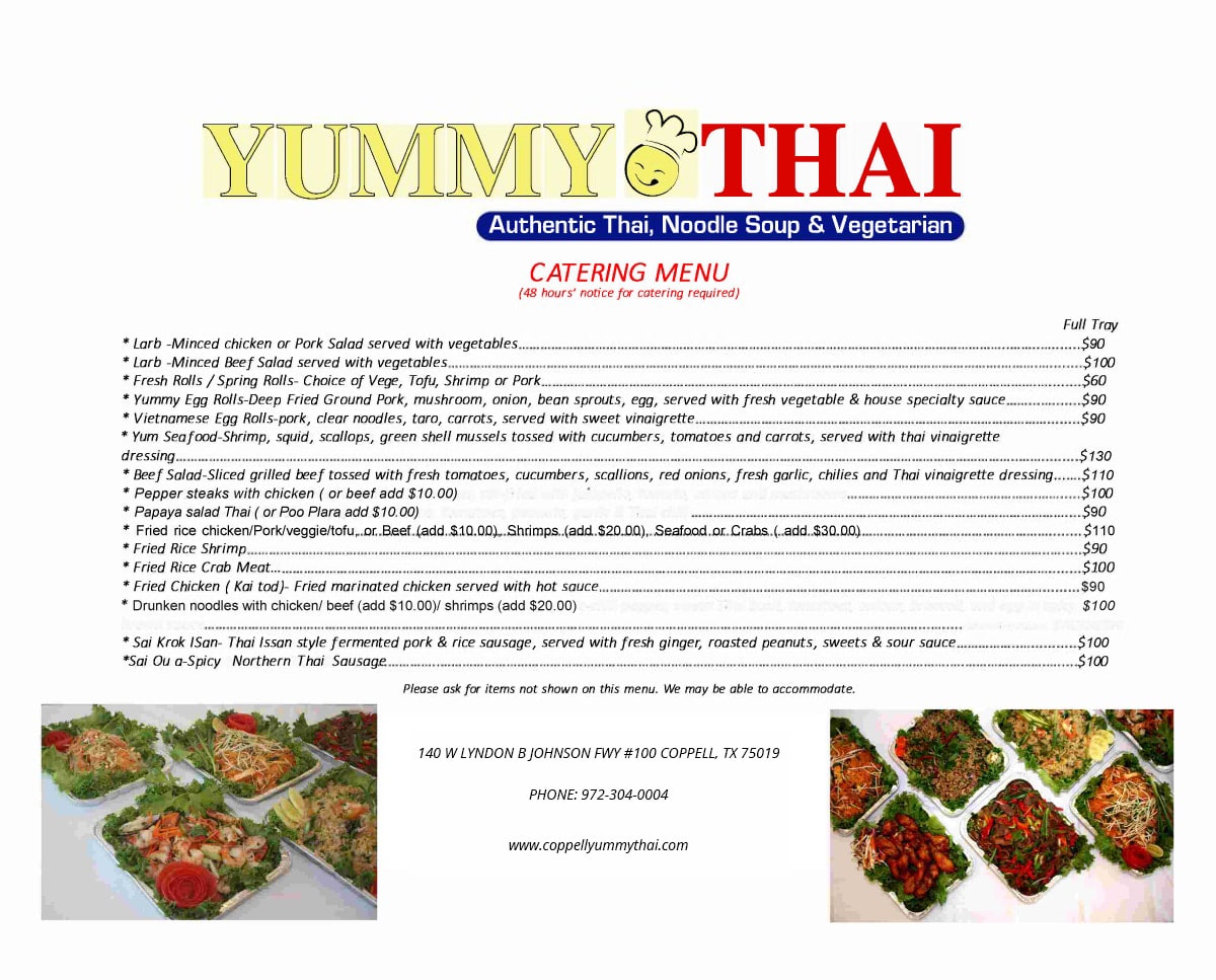 yummythai cateringwhite 0524 Coppell